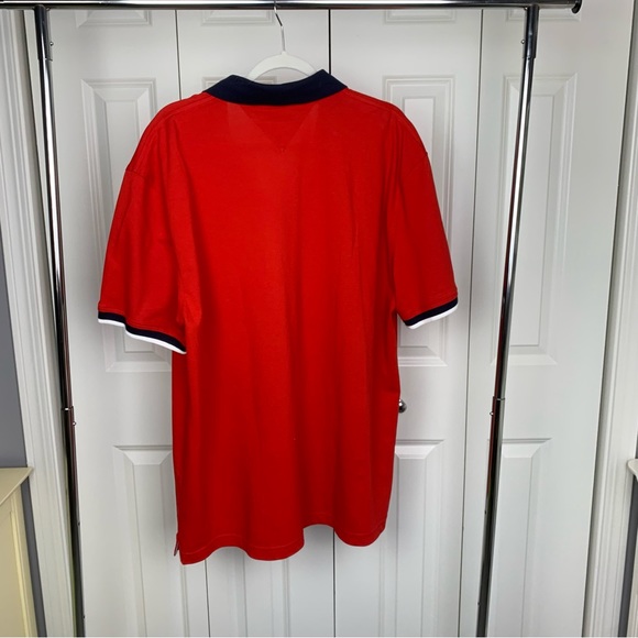 TOMMY HILFIGER RED POLO SHIRT - Picture 3 of 4